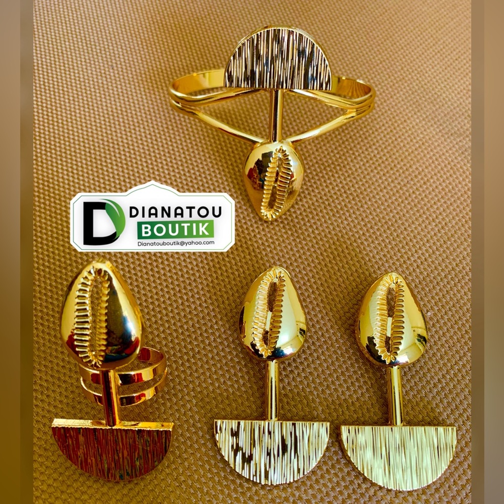 Baoulè Gold Plated Bracelet/Earrings & Ring Set